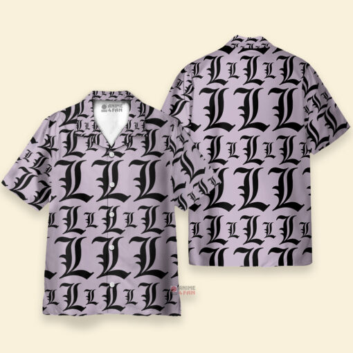 Chemise Hawaïenne Symbole de Death Note L – Image 3