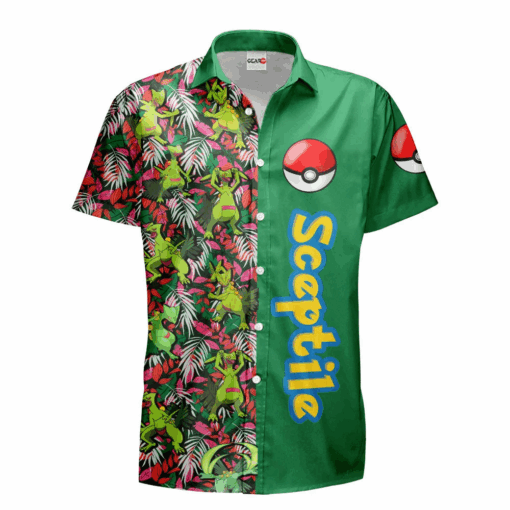 Chemise Hawaïenne Pokemon Jungko (Sceptile) V02 – Image 2