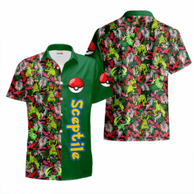 Chemise Hawaïenne Pokemon Jungko (Sceptile) V02