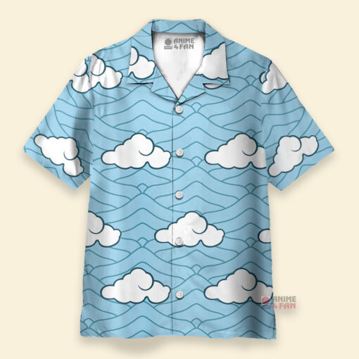 Chemise Hawaïenne Demon Slayer Sakonji Urokodaki Bleu