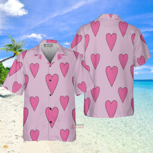Chemise Hawaïenne One Piece Corazon Donquichotte Rosinante Coeur Rose – Image 3