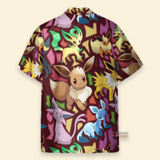 Chemise Hawaïenne Pokémon Évoli Evolutions Coloré – Image 2