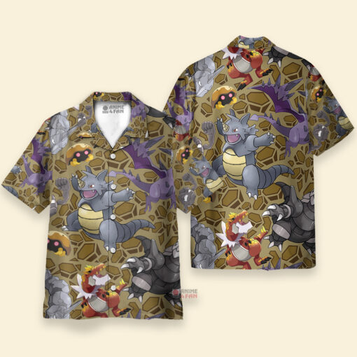 Chemise Hawaïenne Type de roche Pokémon – Image 3