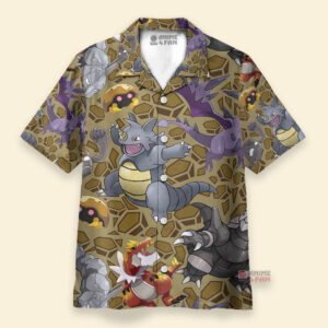 Chemise Hawaïenne Type de roche Pokémon