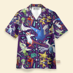 Chemise Hawaïenne Pokémon Type Psychique