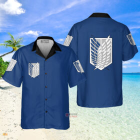 Chemise Hawaïenne Uniforme du Corps d’enquête de l’Attaque des Titans