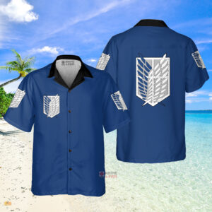 Chemise Hawaïenne Uniforme du Corps d'enquête de l'Attaque des Titans