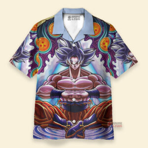 Chemise Hawaïenne Dragon Ball Super Goku Ultra Instinct Trippy