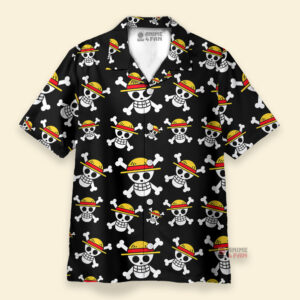 Chemise Hawaïenne Logo du pirate Luffy One Piece