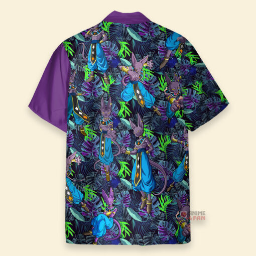 Chemise Hawaïenne Dragon Ball Beerus Violet – Image 2