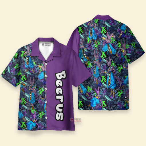 Chemise Hawaïenne Dragon Ball Beerus Violet – Image 3