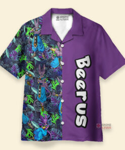 Chemise Hawaïenne Dragon Ball Beerus Violet