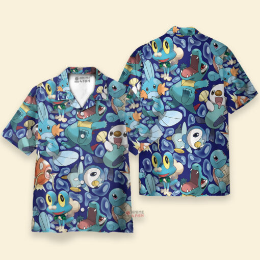 Chemise Hawaïenne Démarreurs de type eau Pokémon – Image 3