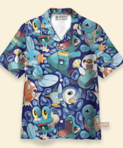 Chemise Hawaïenne Démarreurs de type eau Pokémon