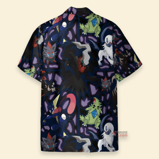 Chemise Hawaïenne Pokémon de type Sombre – Image 2