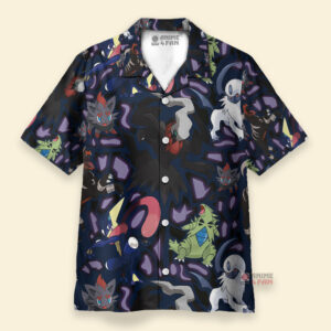 Chemise Hawaïenne Pokémon de type Sombre