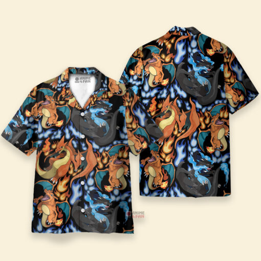 Chemise Hawaïenne Pokémon Dracaufeu (Charizard) Méga Evolution – Image 3