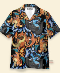 Chemise Hawaïenne Pokémon Dracaufeu (Charizard) Méga Evolution