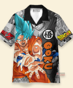 Chemise Hawaïenne Dragon Ball Goku Bleu