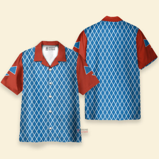 Chemise Hawaïenne Jojo's Bizarre Adventure Guido Mista Bule Rouge – Image 3