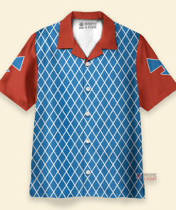 Chemise Hawaïenne Jojo's Bizarre Adventure Guido Mista Bule Rouge