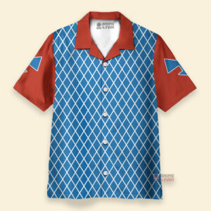 Chemise Hawaïenne Jojo's Bizarre Adventure Guido Mista Bule Rouge