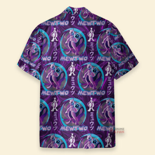 Chemise Hawaïenne Pokémon Mewtwo Cosmique Violet – Image 2