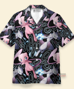 Chemise Hawaïenne Pokémon Mew x Mewtwo Rose
