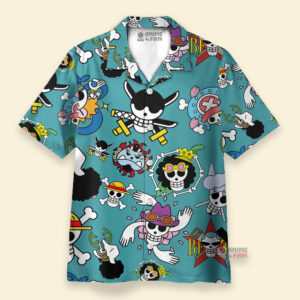 Chemise Hawaïenne One Piece Strawhats Jolly Roger