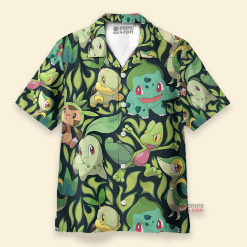 Chemise Hawaïenne Démarreurs de type Pokémon Herbe