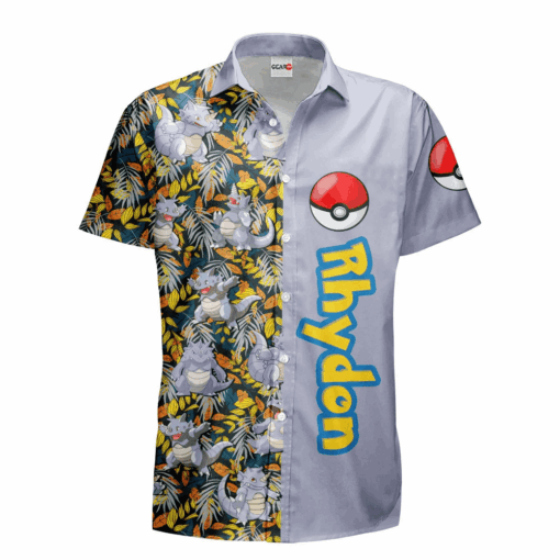 Chemise Hawaïenne Pokemon Rhinoféros - Rhydon – Image 2