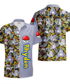 Chemise Hawaïenne Pokemon Rhinoféros - Rhydon