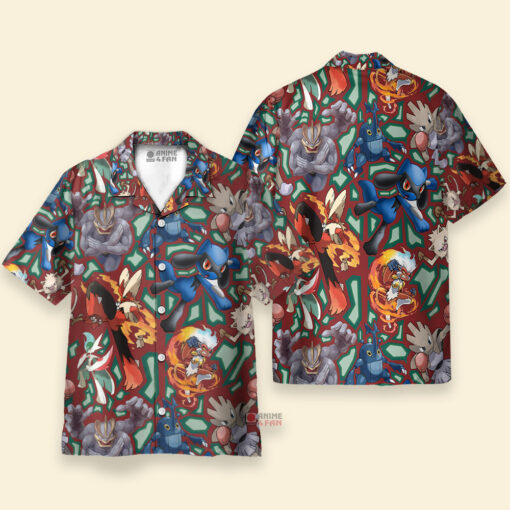 Chemise Hawaïenne Type de combat Pokémon – Image 3
