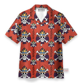 Chemise Hawaïenne One Piece Portgas D. Ace Jolly Roger