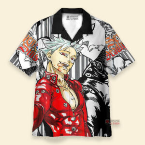 Chemise Hawaïenne Seven Deadly Sins Ban Anime
