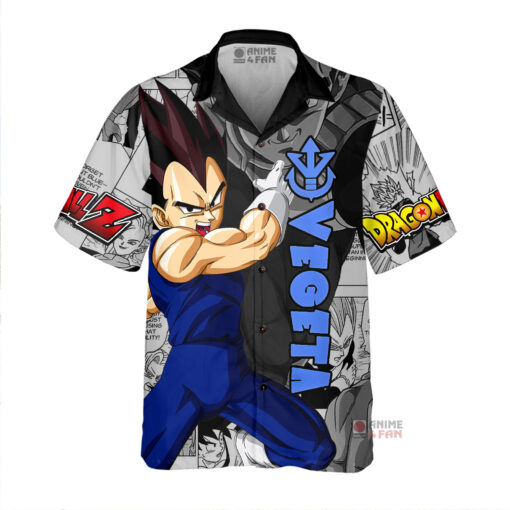 Chemise Hawaïenne Dragon Ball Vegeta Combattant – Image 3