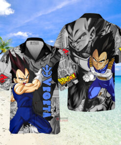 Chemise Hawaïenne Dragon Ball Vegeta Combattant