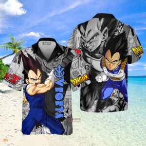 Chemise Hawaïenne Dragon Ball Vegeta Combattant
