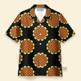 Chemise Hawaïenne One Piece Monkey D. Luffy Noir Dressrosa
