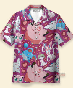 Chemise Hawaïenne Type de fée Pokémon