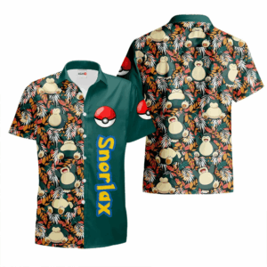 Chemise Hawaïenne Pokemon Ronflex (Snorlax)