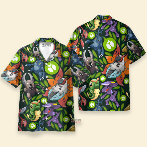 Chemise Hawaïenne Type de bug Pokémon – Image 3