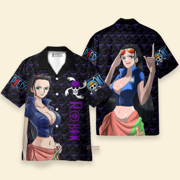 Chemise Hawaïenne One Piece Nico Robin Sexy – Image 3