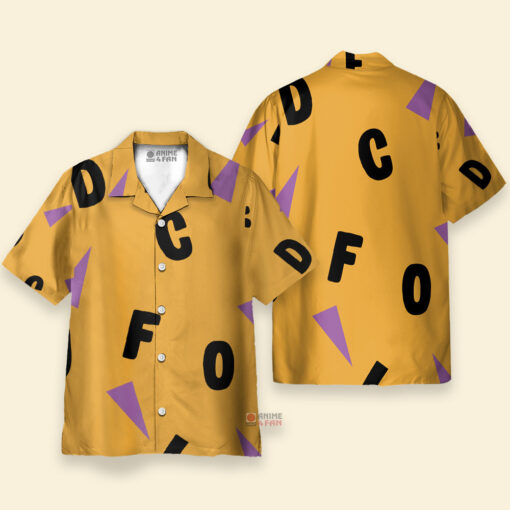 Chemise Hawaïenne Dragon Ball Maître Roshi Logo Jaune – Image 3