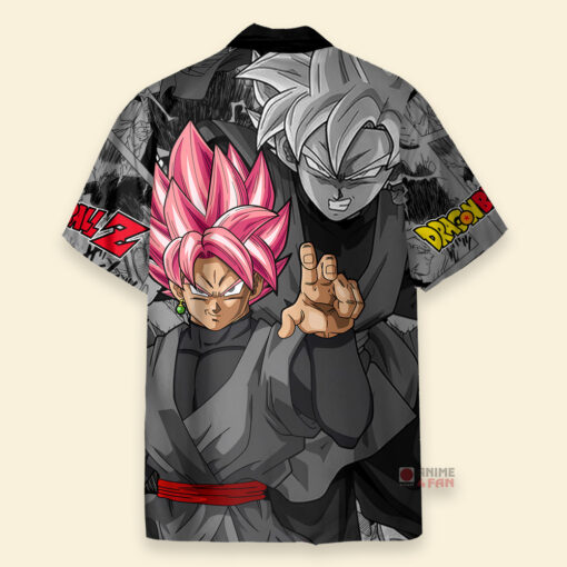 Chemise Hawaïenne Dragon Ball Goku Rose Noire – Image 2