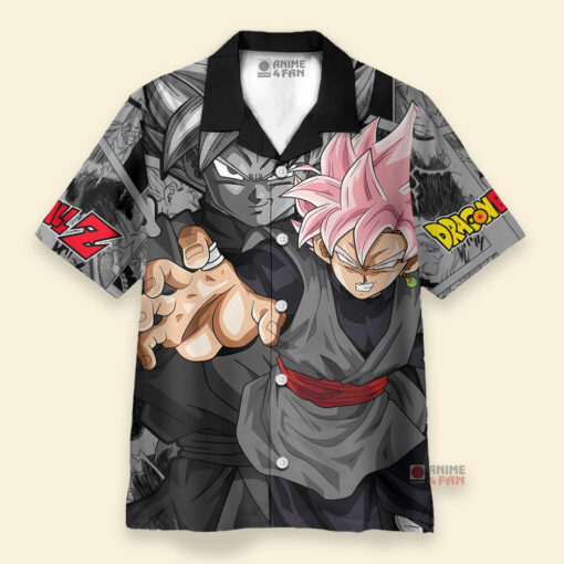 Chemise Hawaïenne Dragon Ball Goku Rose Noire