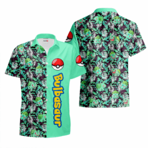 Chemise Hawaïenne Pokemon Bulbizarre (Bulbasaur)