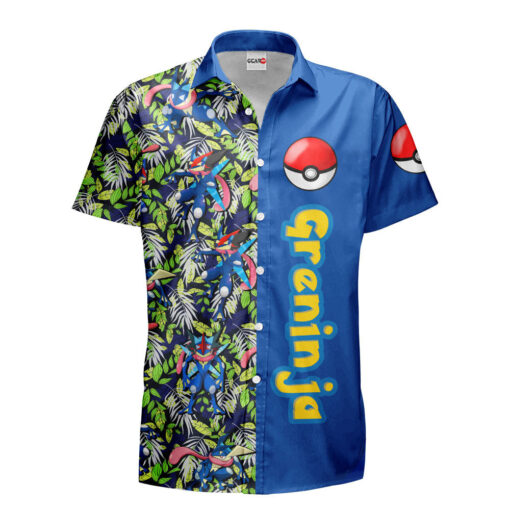 Chemise Hawaïenne Pokemon Amphinobi (Greninja) – Image 2