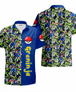 Chemise Hawaïenne Pokemon Amphinobi (Greninja)