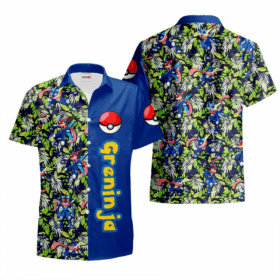 Chemise Hawaïenne Pokemon Amphinobi (Greninja)